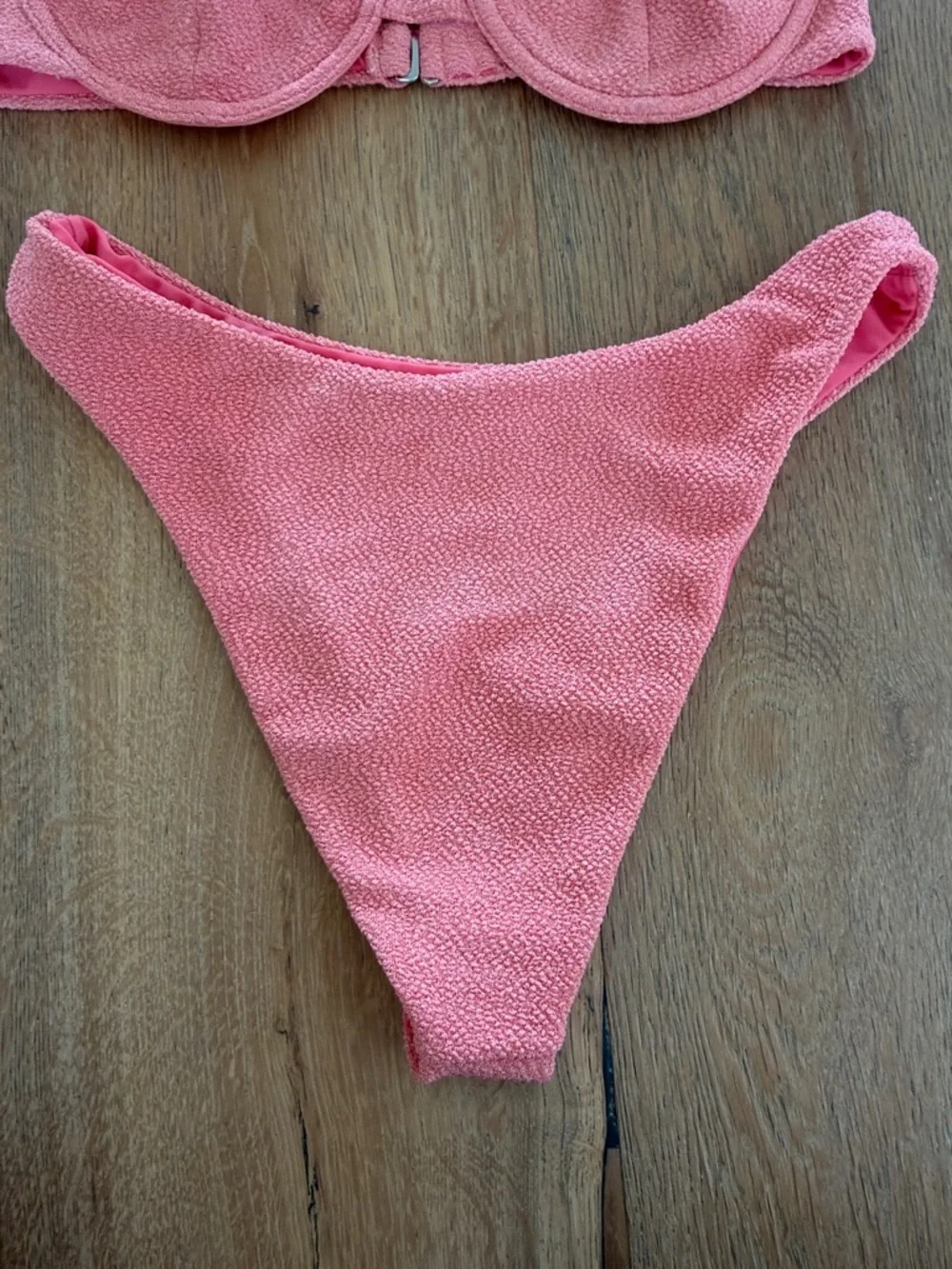 Lovers + Friends Pink Textured Underwire Bikini Set - Picture 3 of 6